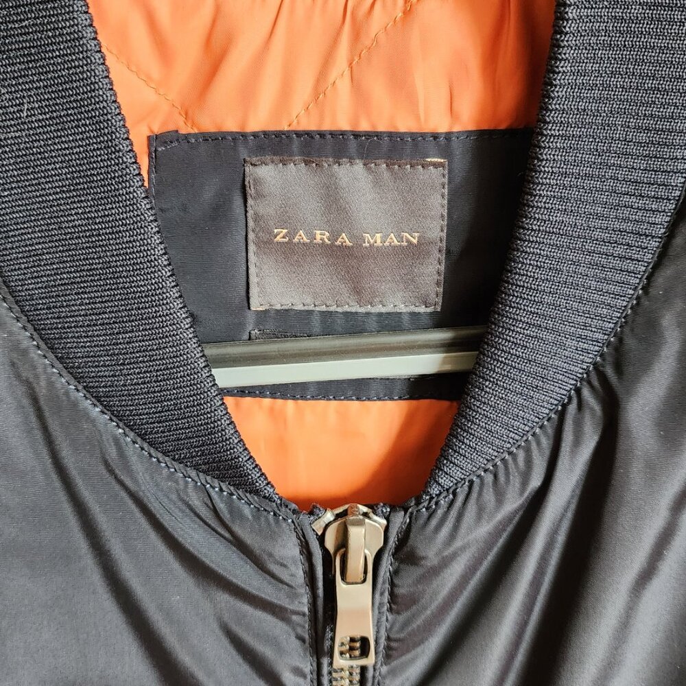 Zara Man Padded Bomber Jacket View 5